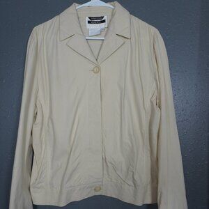 Votre Nom Womens Beige Button Down Collard Fabric In France Blazer Size 2